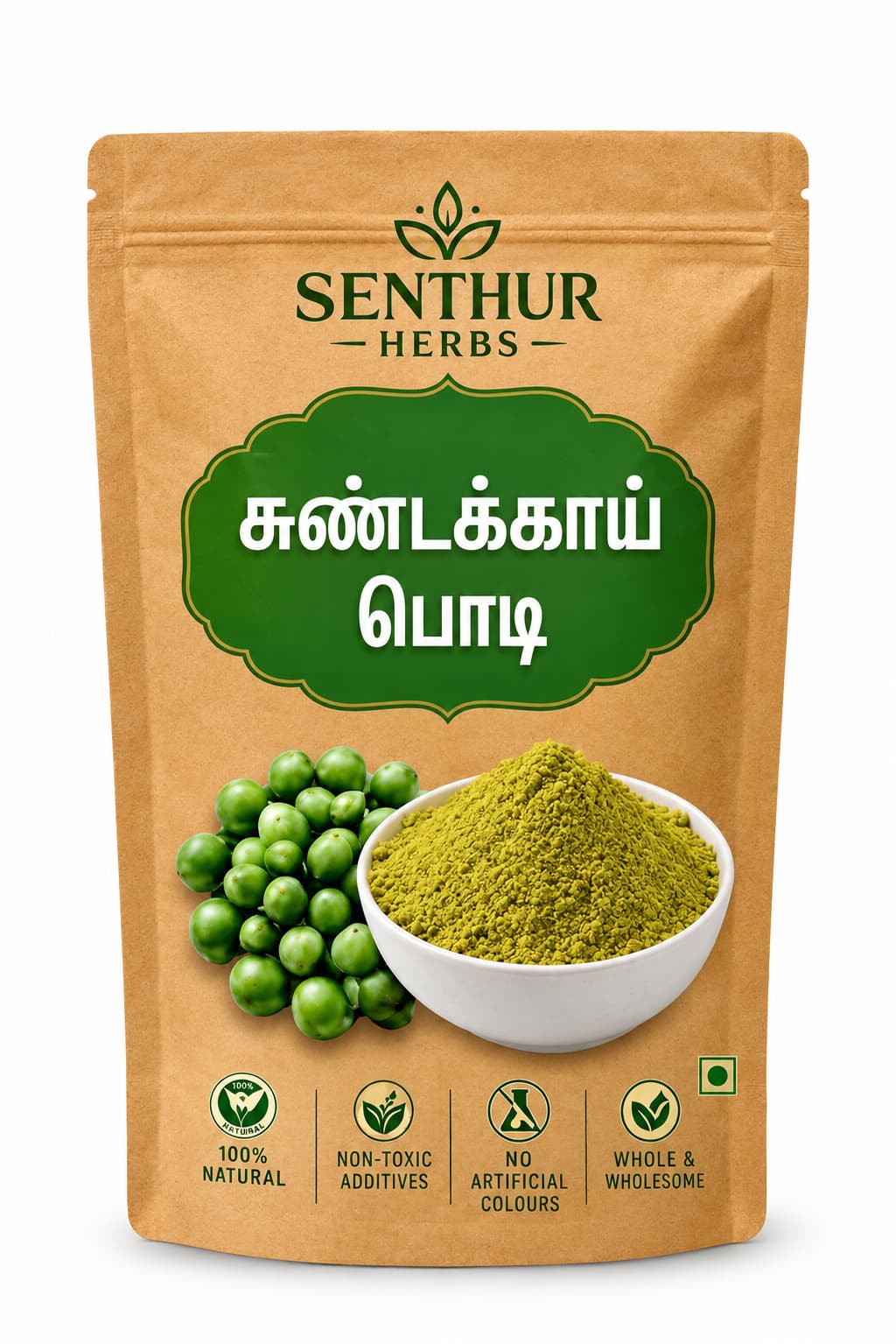 Senthur Herbs Sundakkai Podi – Traditional Turkey Berry Powder